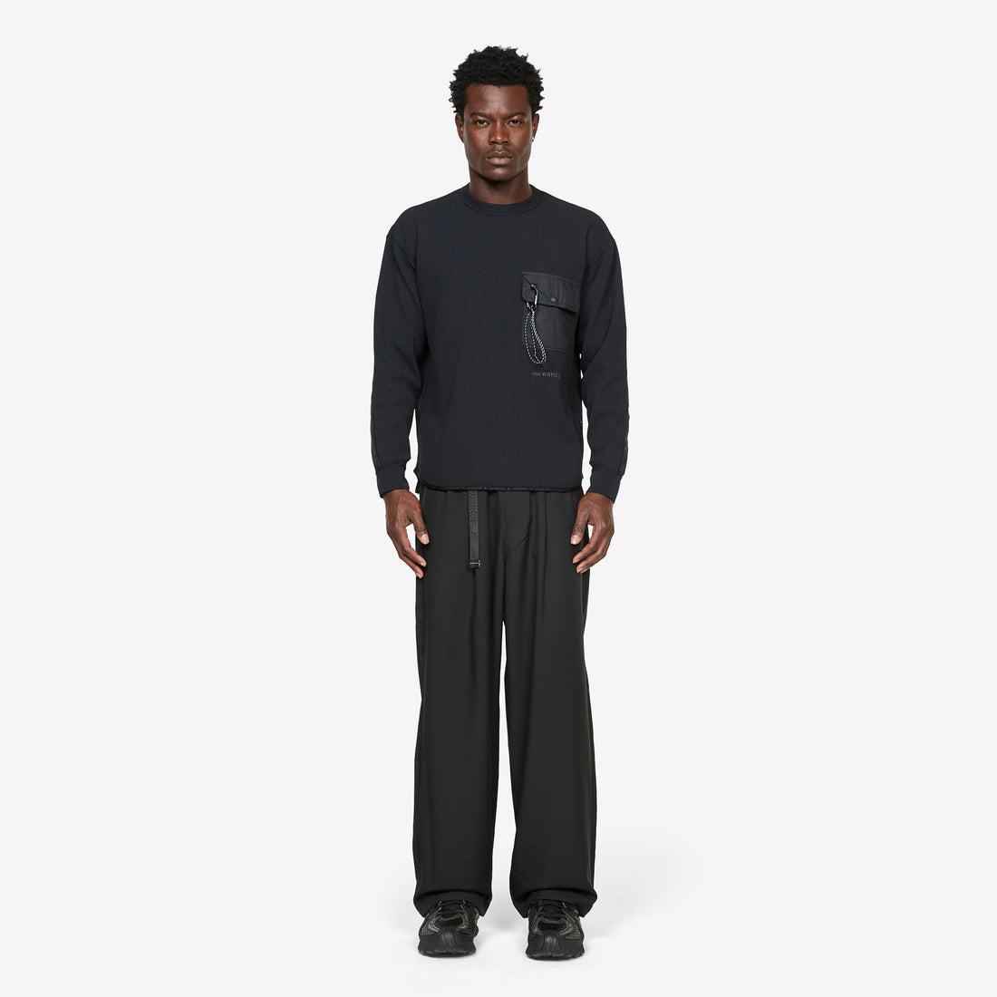 PE Waffle Longsleeve T-Shirt Black Tees
