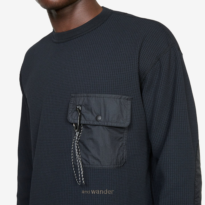 PE Waffle Longsleeve T-Shirt Black