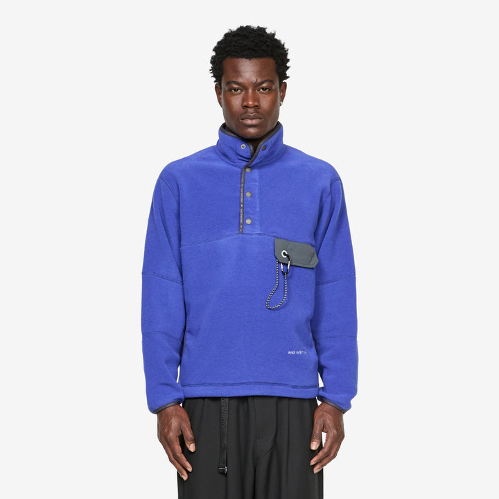 Wool Fleece Pullover Blue Front