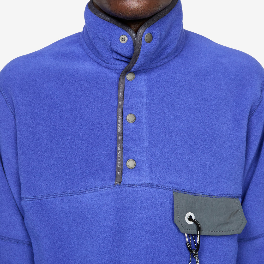 Wool Fleece Pullover Blue Jumpers