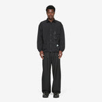 Crinkled Nylon Shirts Jacket Black