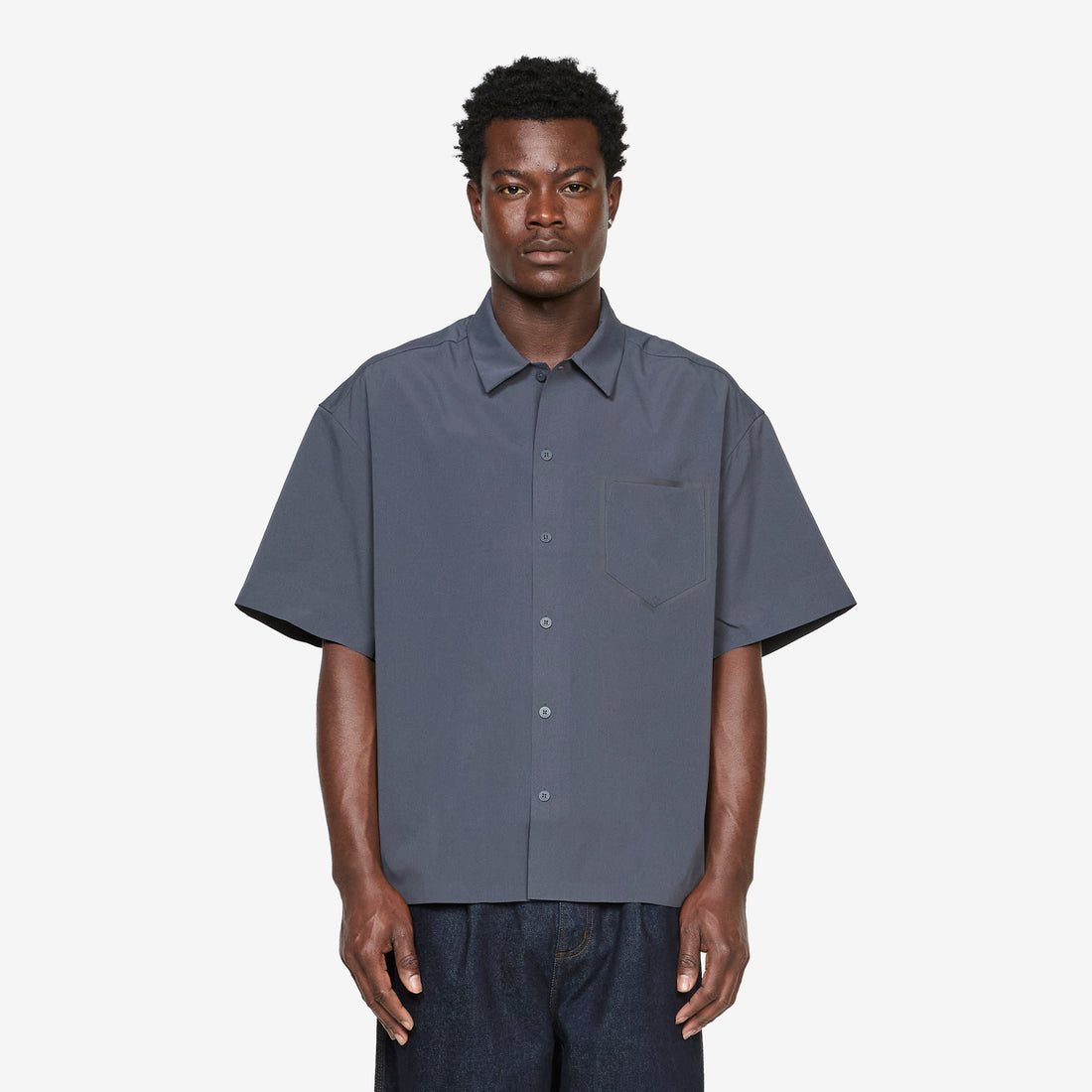 City Commuter Pack Poplin Short Sleeve Shirt Graphite Shirts