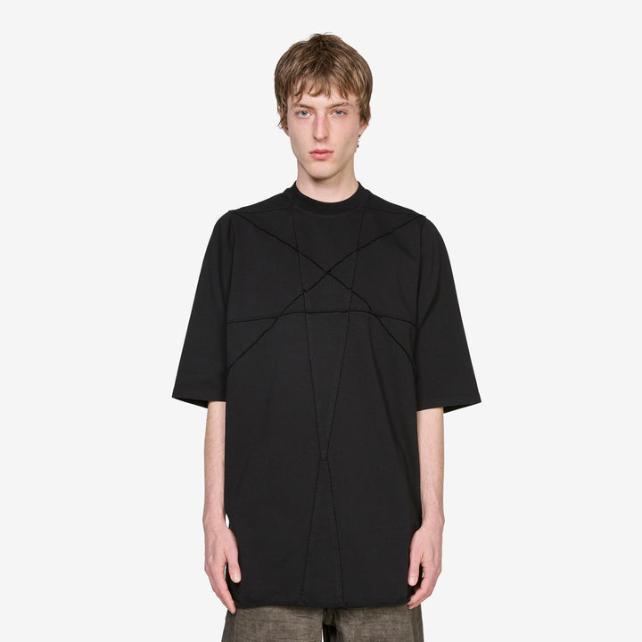 Jumbo SS T-Shirt Black Cotton Jersey Front
