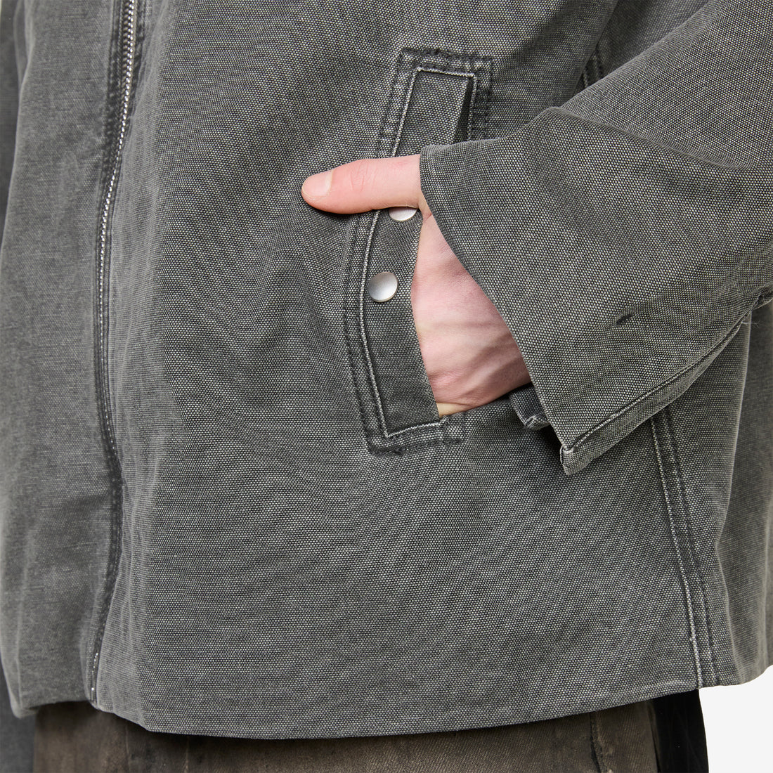 Gimp Zipfront Jacket Gravel Canvas Jackets