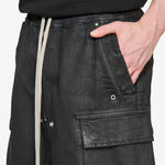 Cargobela Shorts 13oz Black Wax Denim