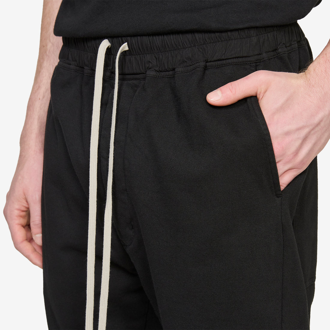 Berlin Drawstring Black Compact Heavy Jersey Pants