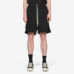 Long Boxers Butt Zip Black Compact Heavy Jersey