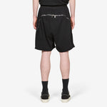 Long Boxers Butt Zip Black Compact Heavy Jersey
