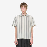 Hold Short Sleeve Shirt Grey | White Stripe