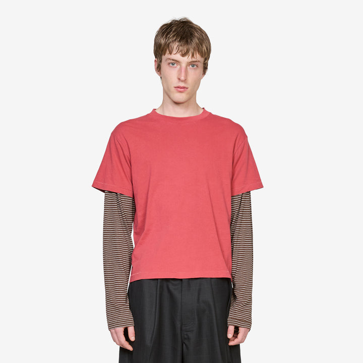 ABOVE THE CLOUDS x Tide Layer T-Shirt Red | Stripe Front
