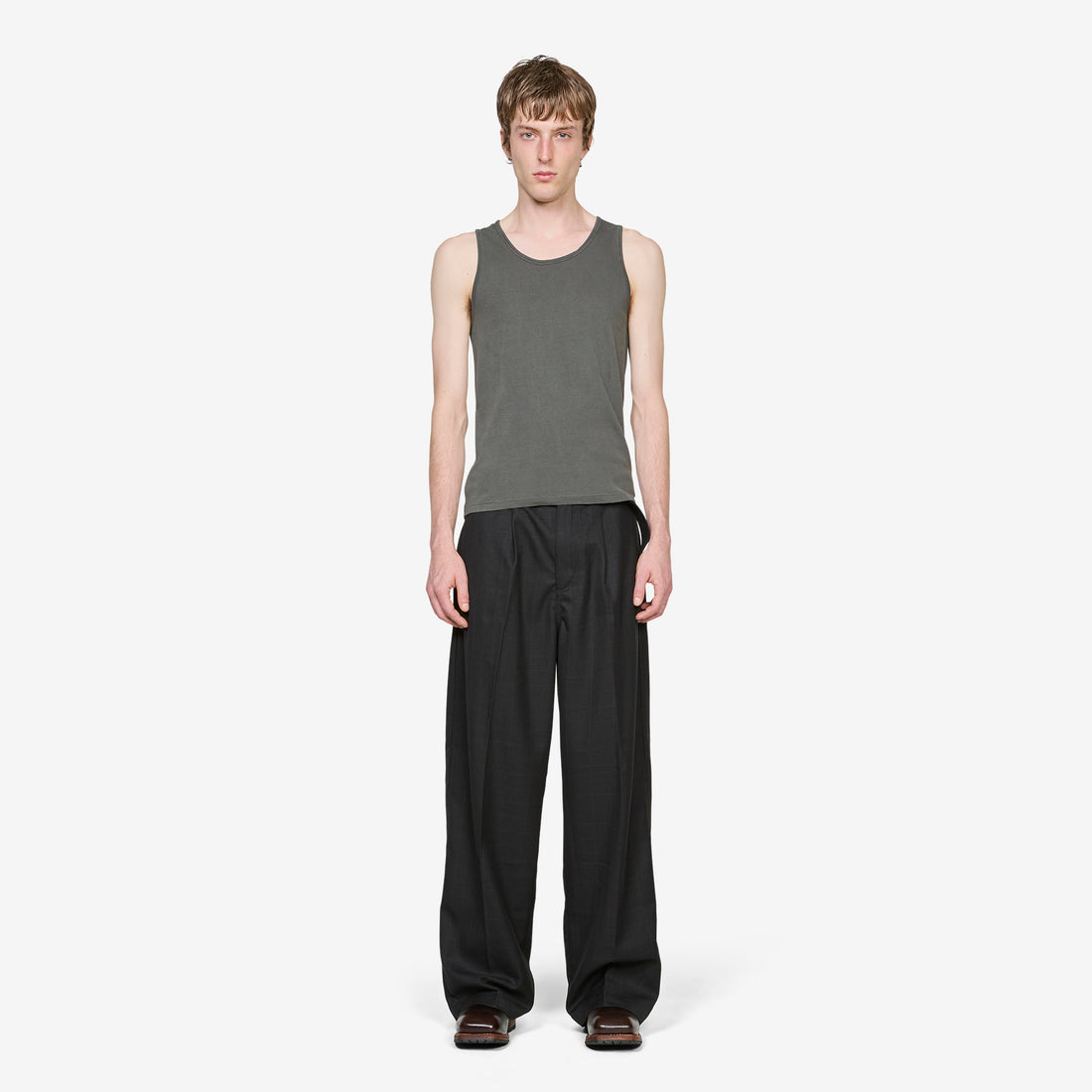 Slip Tank Charcoal Tees