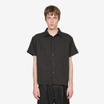 Billy Short Sleeve Shirt Black | Tan Stripe