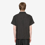 Billy Short Sleeve Shirt Black | Tan Stripe