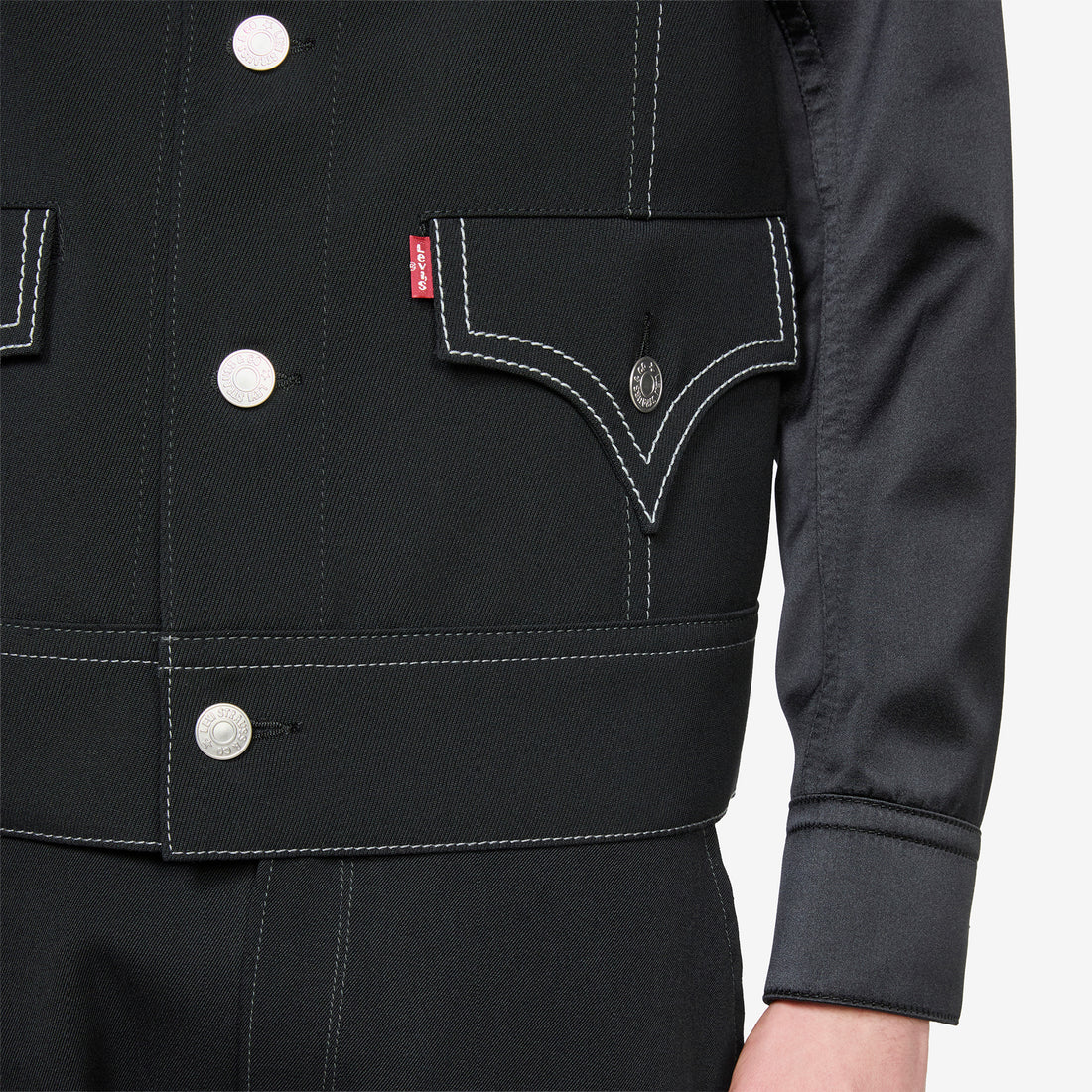 Levi's Wool Contrast Stitch Jacket Black Jackets