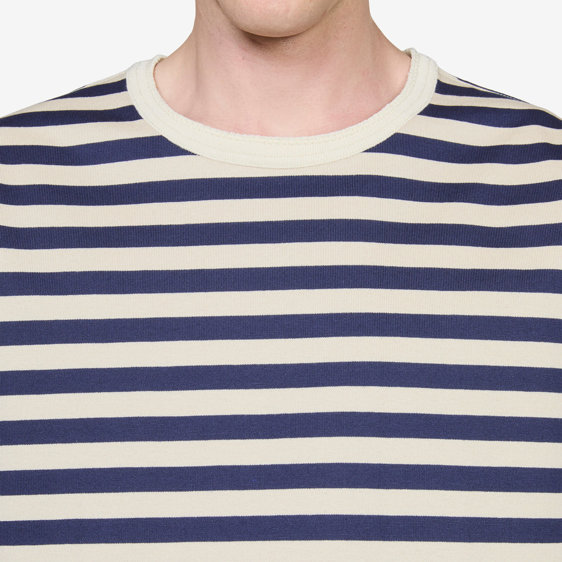Longsleeve T-Shirt Natural | Navy Tees