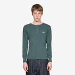 Rib Henley Longsleeve T-Shirt Pigment Olive