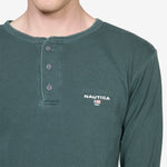 Rib Henley Longsleeve T-Shirt Pigment Olive