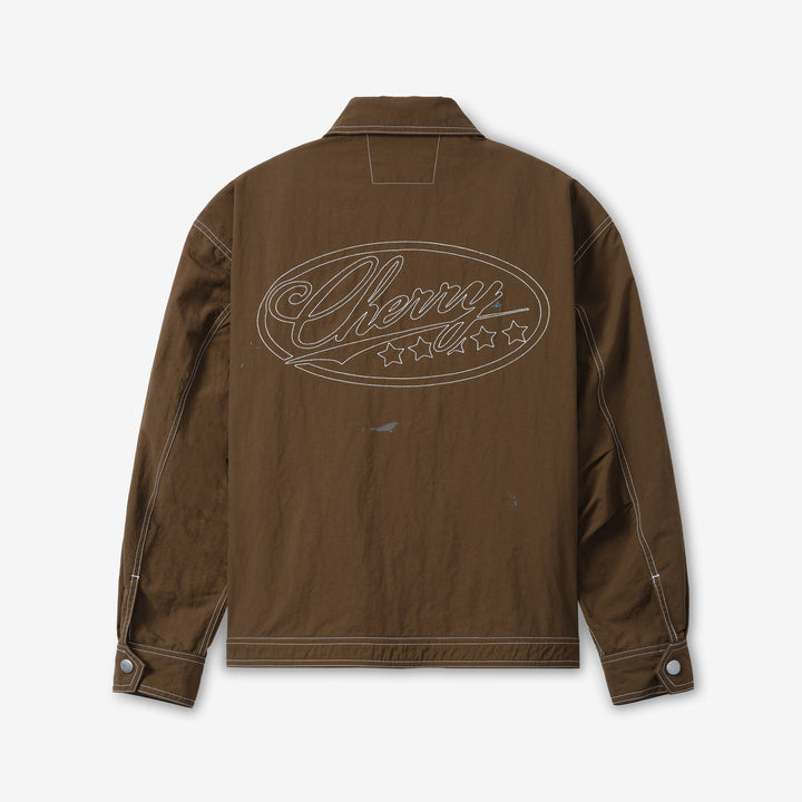 Nylon Running Jacket Brown