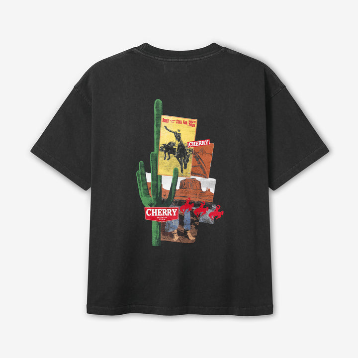 Desert Boxy T-Shirt Vintage Black