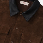 Rough Out Suede Trucker Jacket Brown