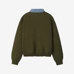 Denim Knit Henley Green