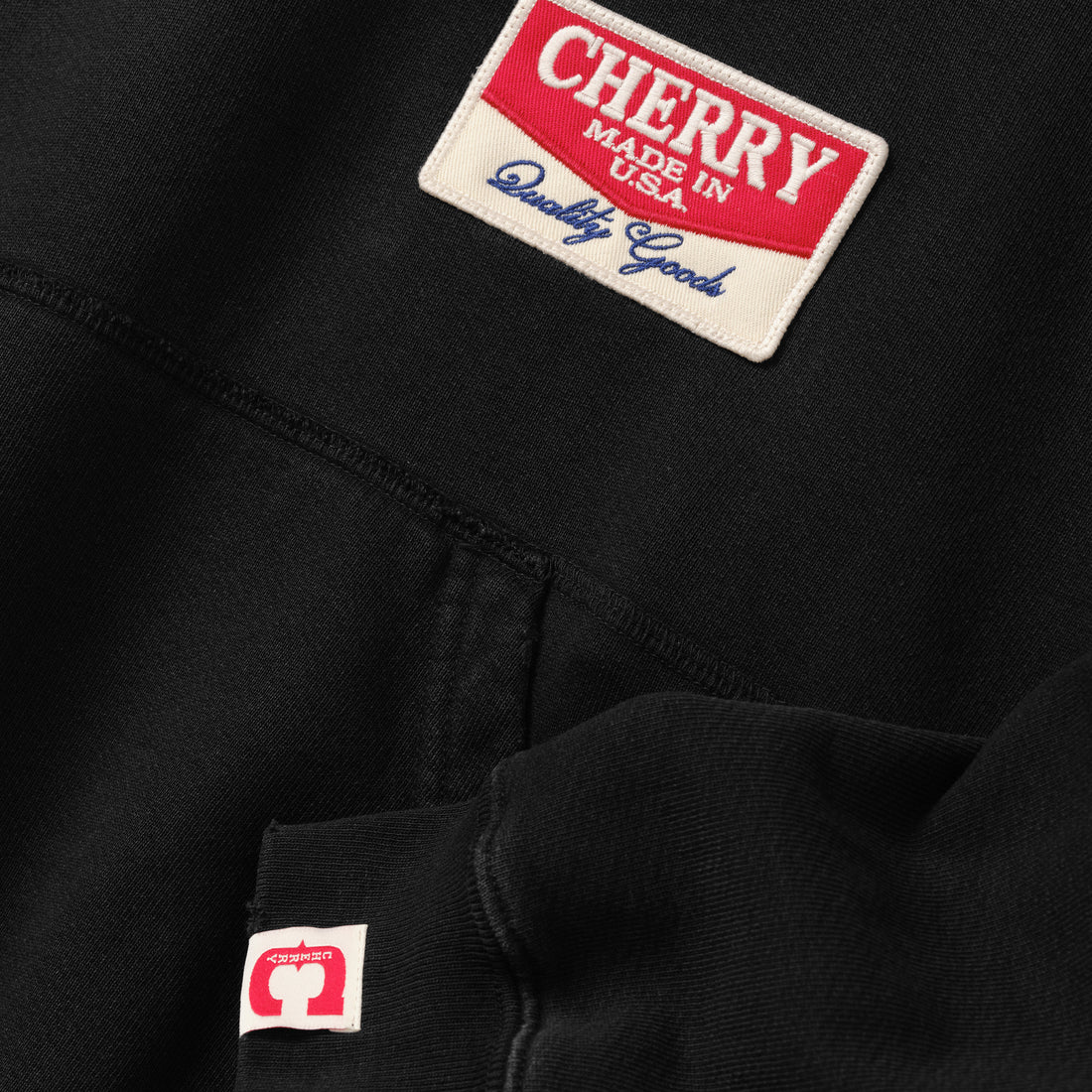 Chevron Pullover Hoodie Vintage Black Jumpers