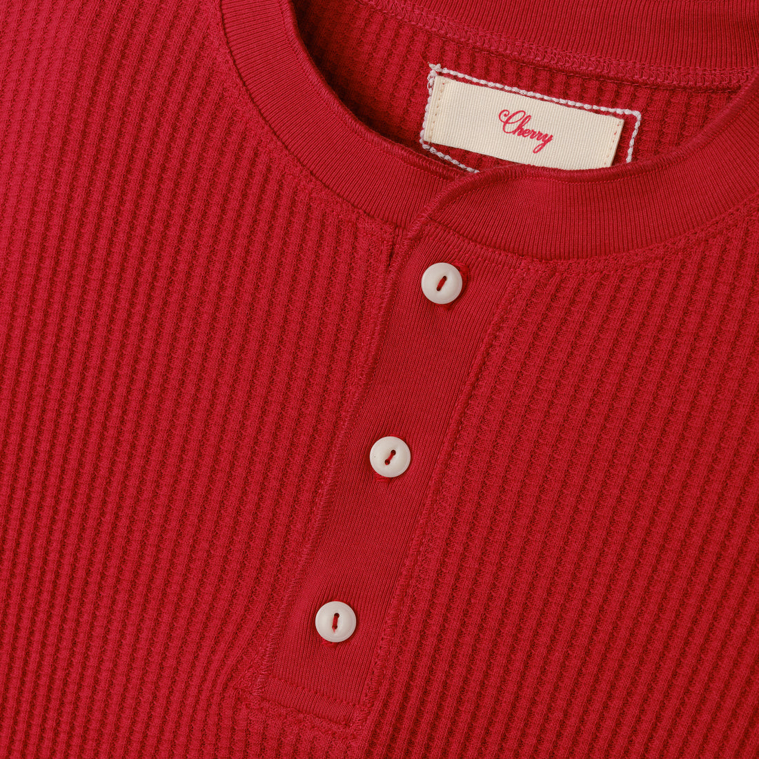 Henley Thermal Red Tees