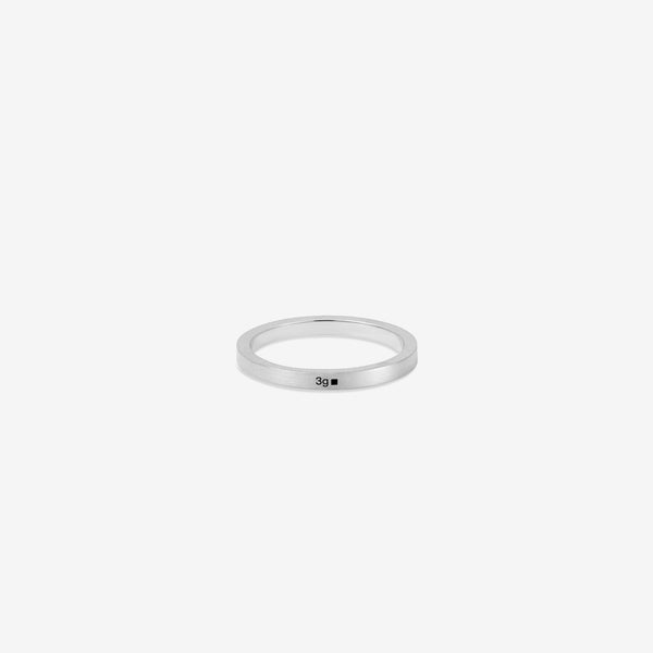 3g Brushed Sterling Silver Ribbon Ring Jewellery