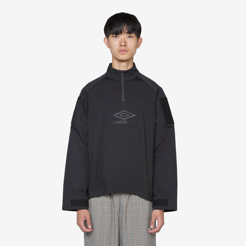 Tactical Half Zip Black Jumpers