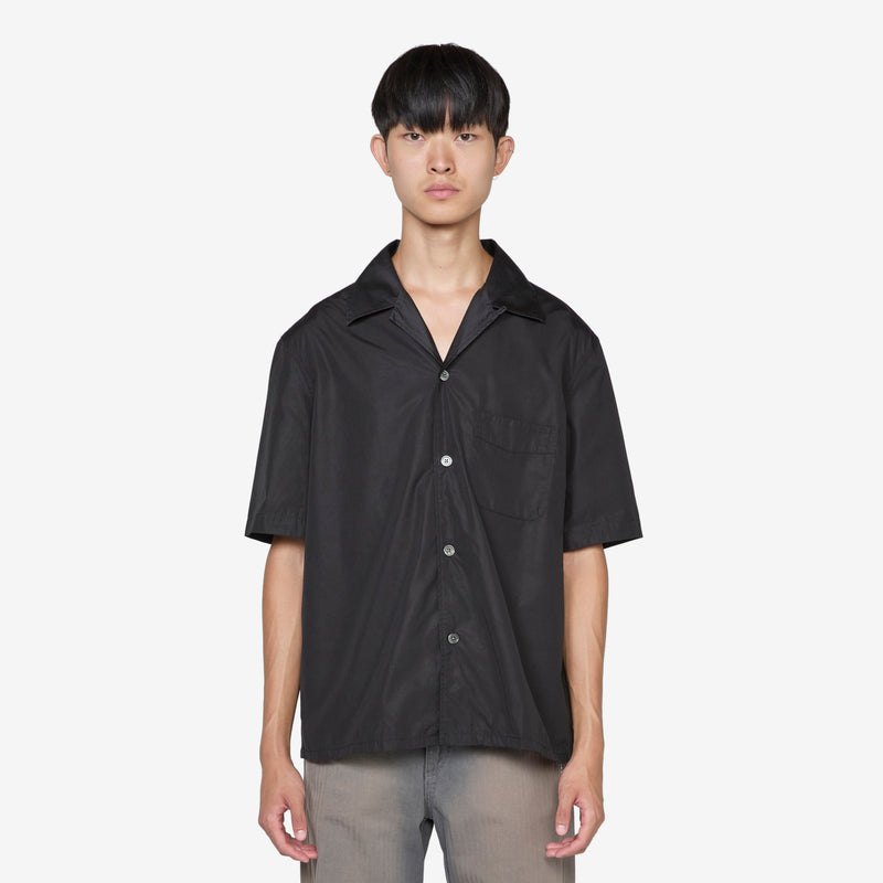 Heusen Shirt Shortsleeve Black All Day Poplin Shirts
