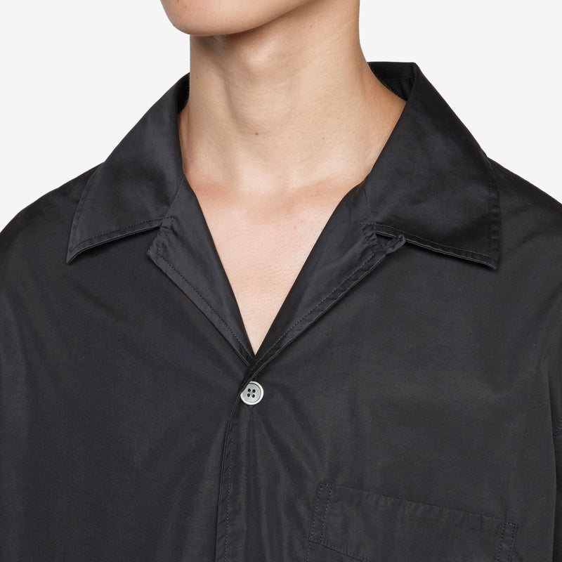 Heusen Shirt Shortsleeve Black All Day Poplin Shirts