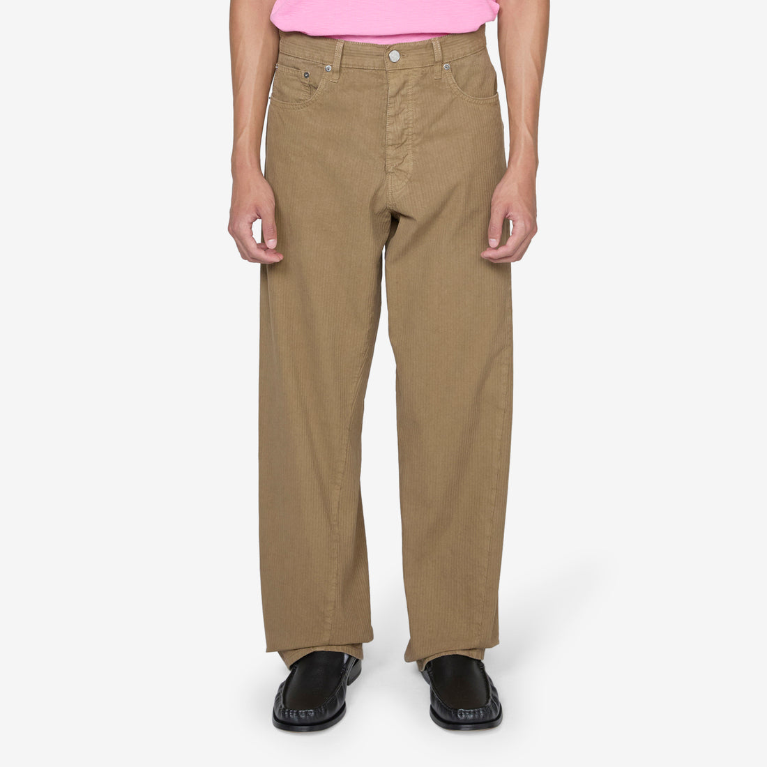 Wide Twist Jeans Light Brown Pants