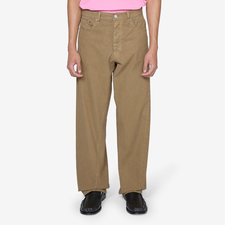 Wide Twist Jeans Light Brown Front