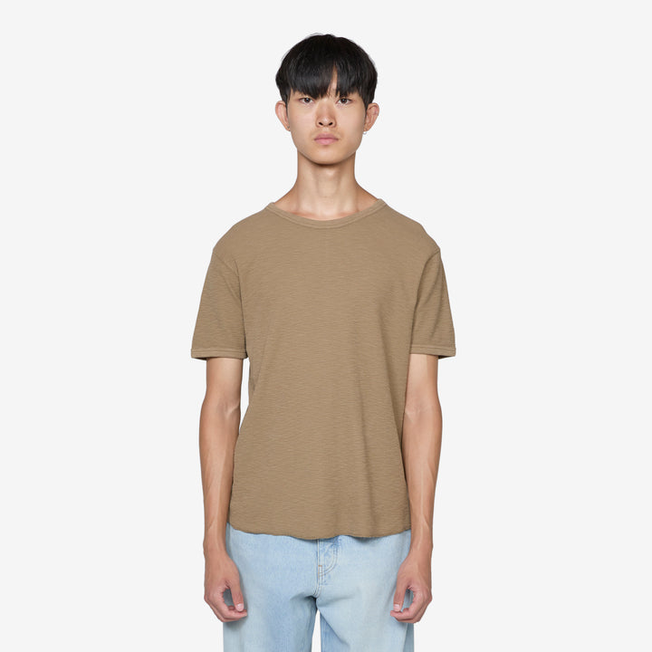Jagger Waffle T-Shirt Khaki Front