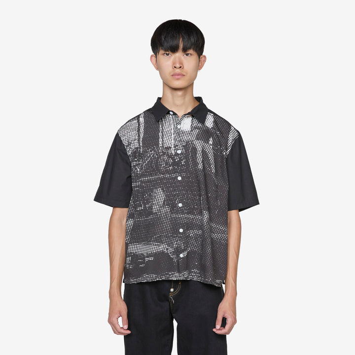 Chima Shortsleeve Shirt Black | White Front
