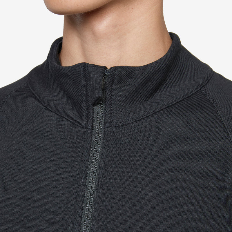 Heavy Half Zip Black Jumpers