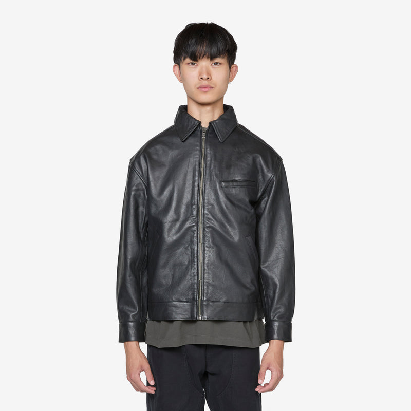 Classic Leather Jacket Black Jackets