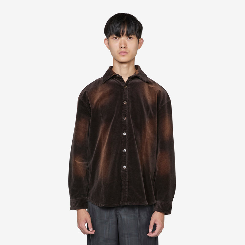 Cord Longsleeve Shirt Washed Brown Shirts