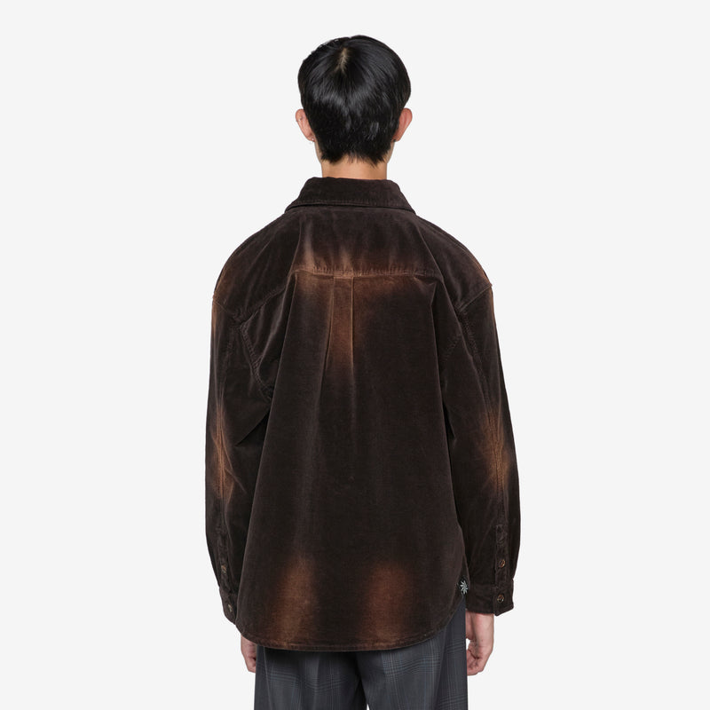 Cord Longsleeve Shirt Washed Brown Shirts