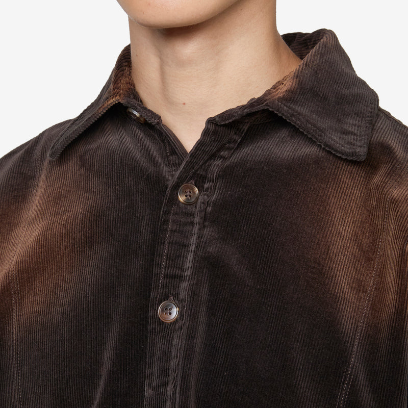 Cord Longsleeve Shirt Washed Brown Shirts