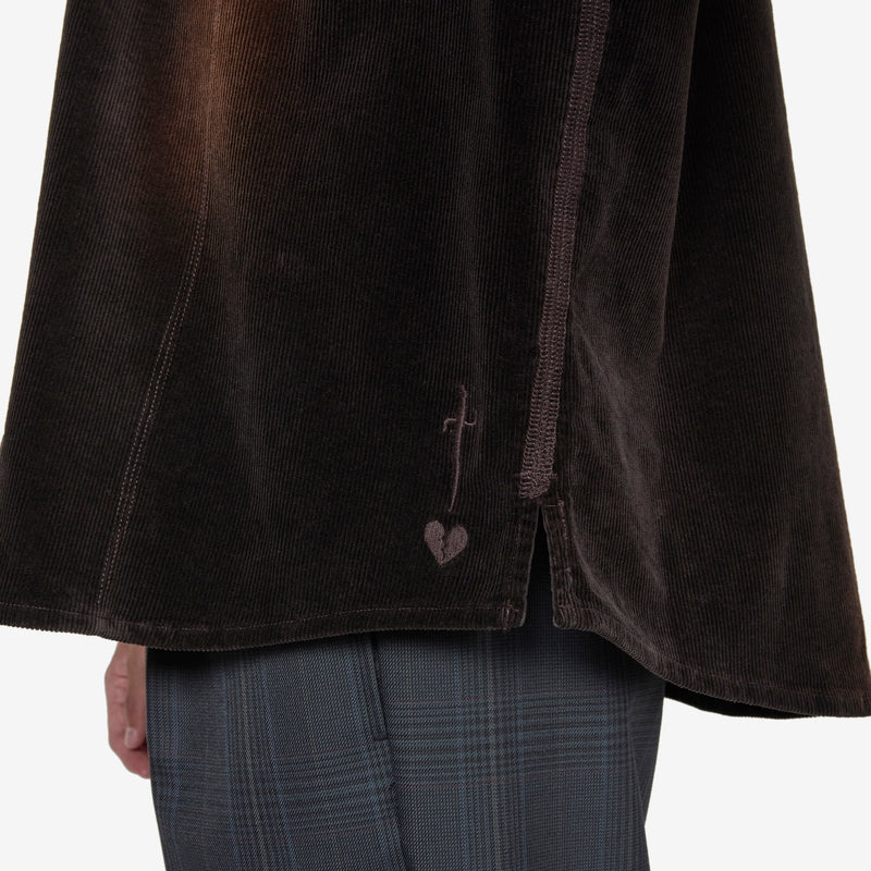 Cord Longsleeve Shirt Washed Brown Shirts