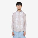 Lace Overprinted Poplin Shirt Brown