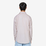 Lace Overprinted Poplin Shirt Brown