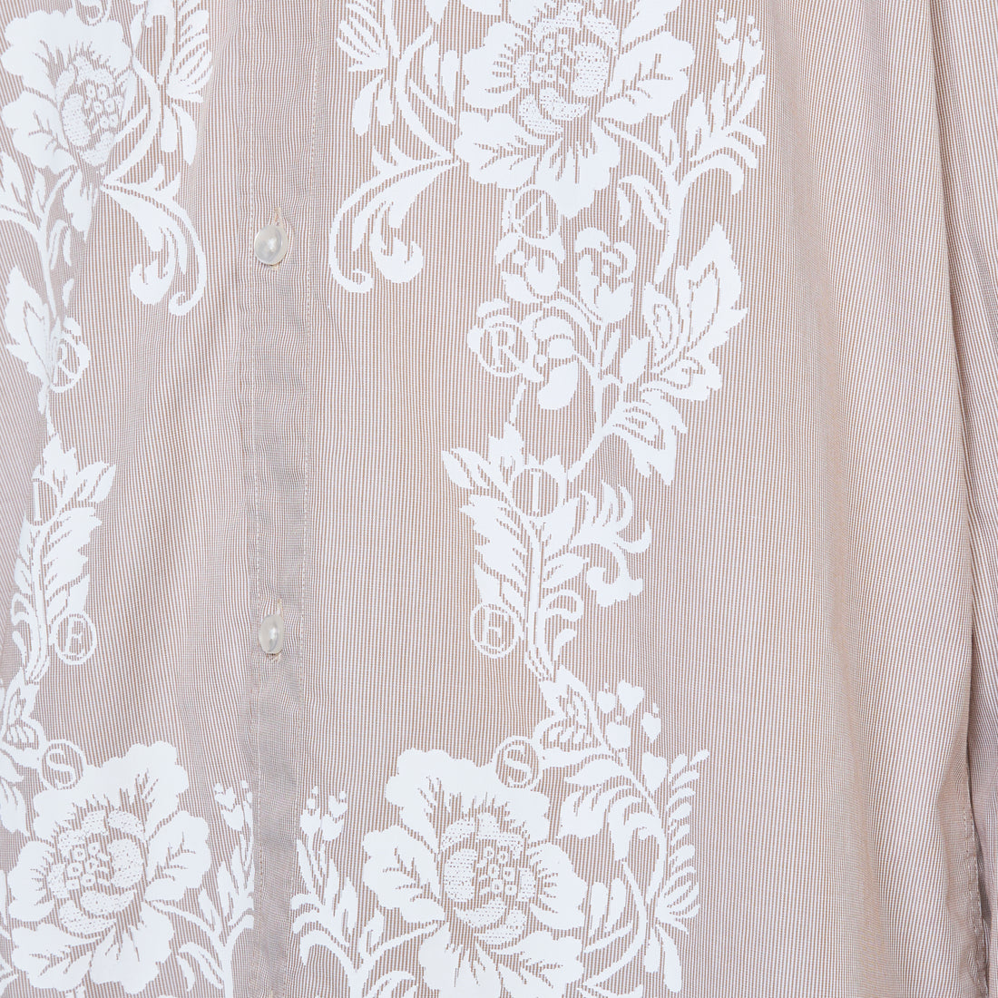 Lace Overprinted Poplin Shirt Brown Shirts