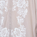 Lace Overprinted Poplin Shirt Brown