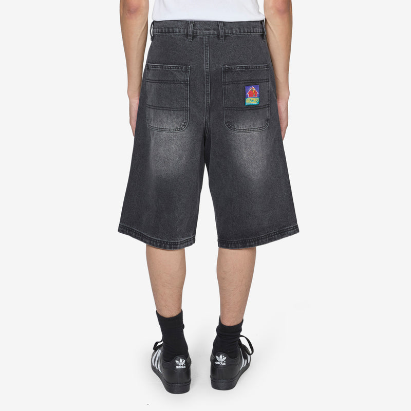 Work Shorts Distressed Black Shorts