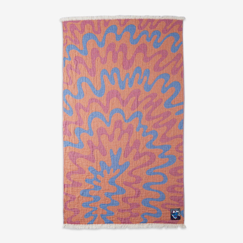 Splashed Hammam Beach Towel Orange Lifestyle
