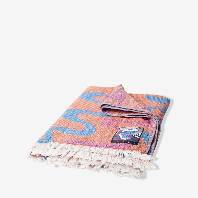 Splashed Hammam Beach Towel Orange Lifestyle