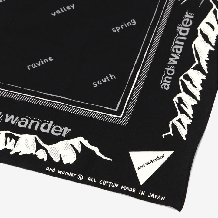 Reflective Words Bandana Black