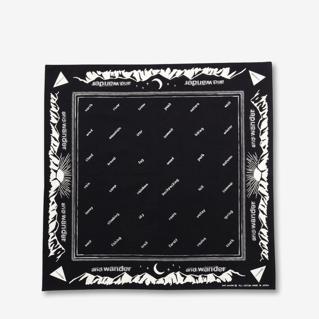 Reflective Words Bandana Black Accessories